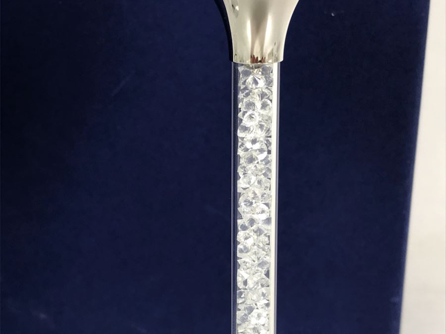 Steven Weinberg For Swarovski Crystal Crystalline Toasting Flutes Champagne Stemware Glasses With Original Box Retails $399 [Photo 4]
