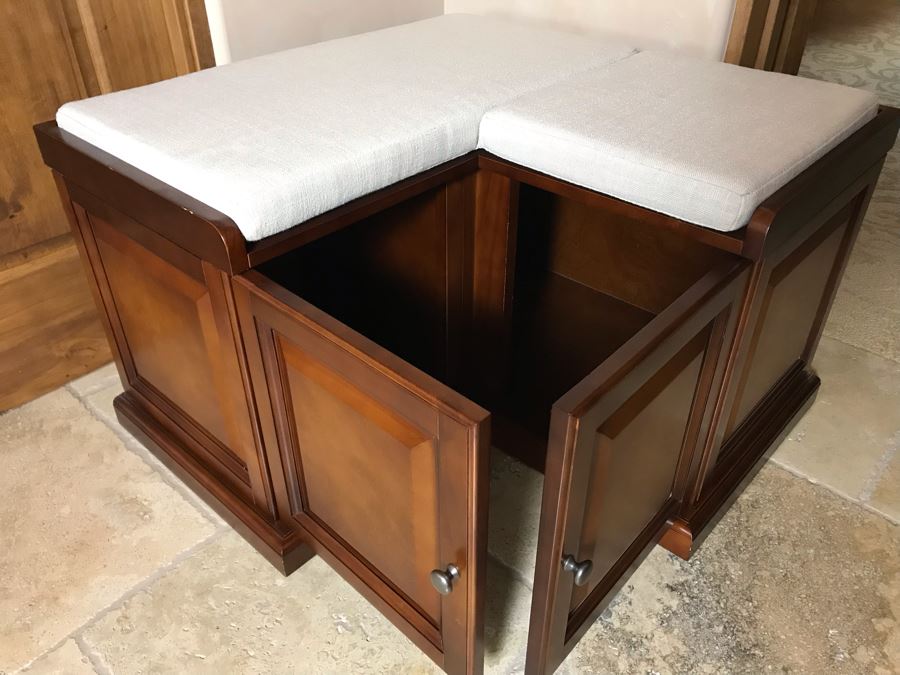 L-Shaped Bench Cabinet By Wooden Park 30W X 30D X 20H [Photo 3]