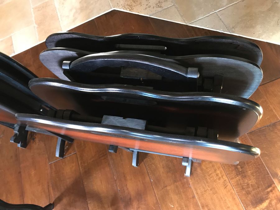 Set Of Two Folding TV Tray Sets With Racks (Total Of Eight TV Trays With Two Racks) 24W X 15D X 25H [Photo 7]