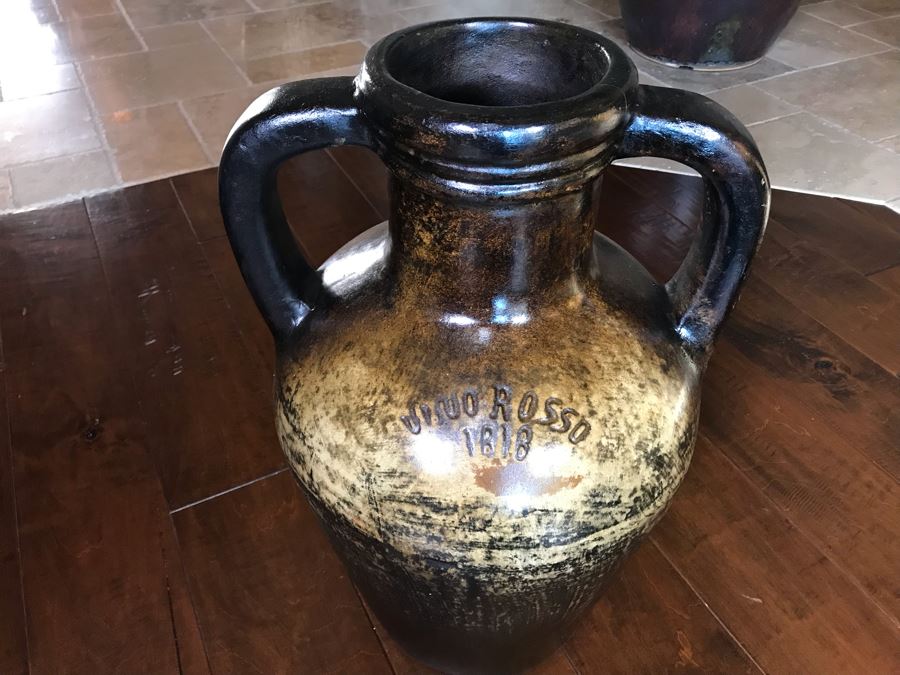 Large Decorative Antique Italian Style Jug Vino Rosso 1818 16W X 25H Retails $230 [Photo 4]