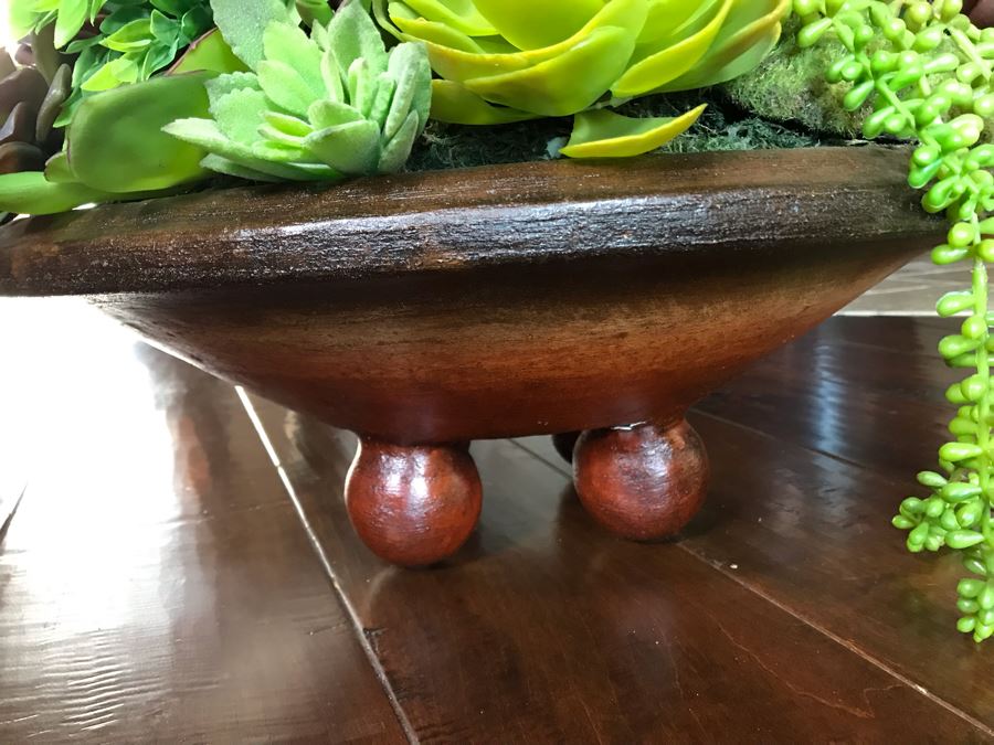 Artificial Succulents Arrangement In Footed Planter 21W X 24H [Photo 7]