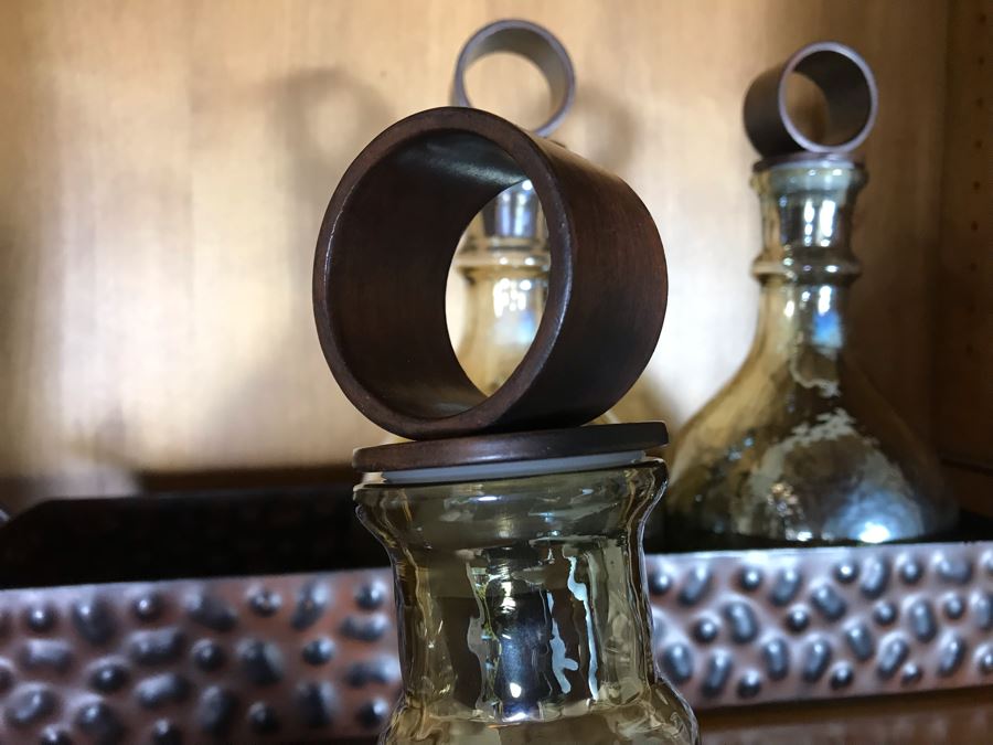 John-Richard Set Of Three Mercury Bottles With Tray Retails $340 [Photo 7]