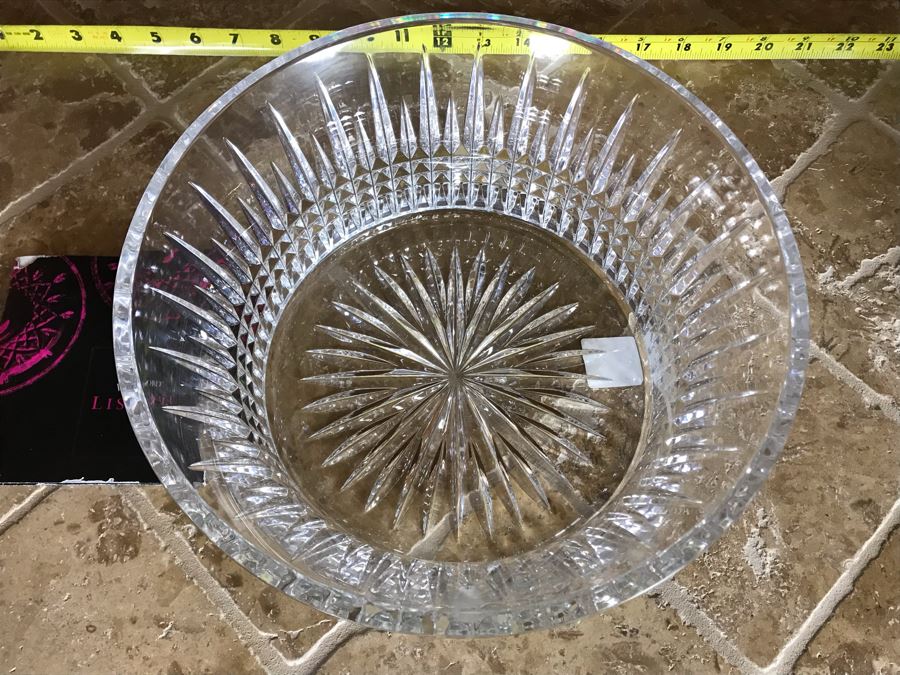 New Waterford Crystal Lisomore Diamond 10in Lead Crystal Bowl With Original Tags Retails $350 [Photo 5]