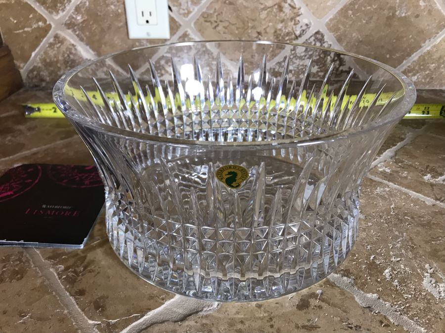 New Waterford Crystal Lisomore Diamond 10in Lead Crystal Bowl With Original Tags Retails $350 [Photo 2]