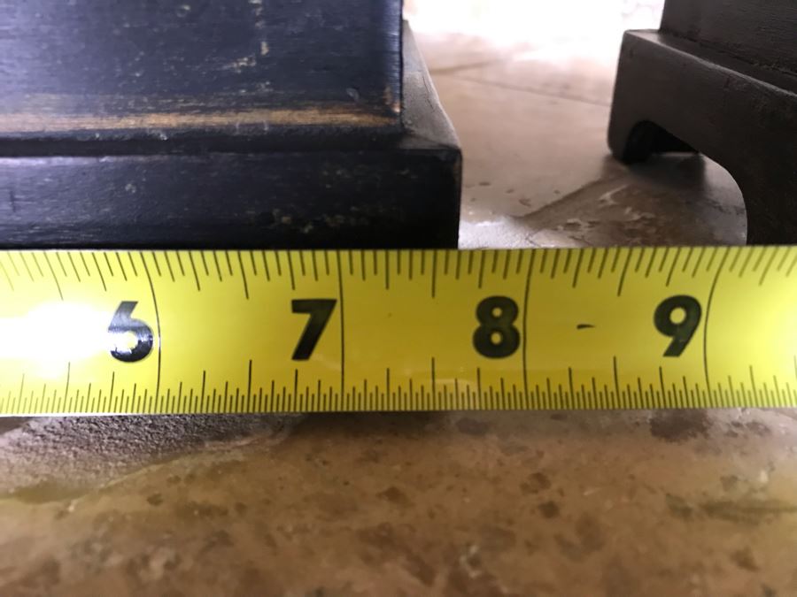 Pair Of Wooden Hinged Painted Boxes (Large Is 8W X 7D X 11.5H) Retails $110 [Photo 10]