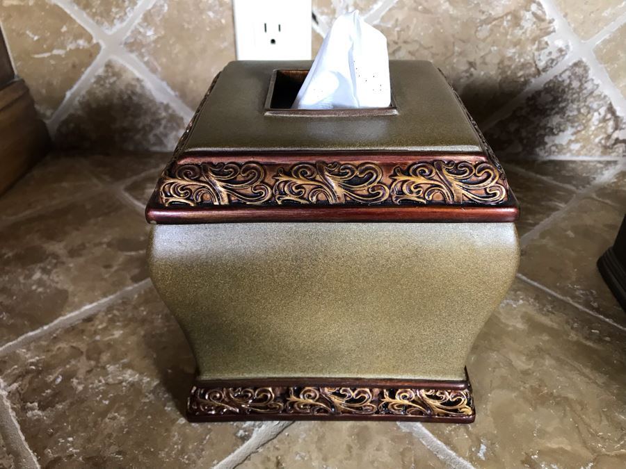 Set Of Five Tissue Box Covers And Lidded Jar [Photo 9]