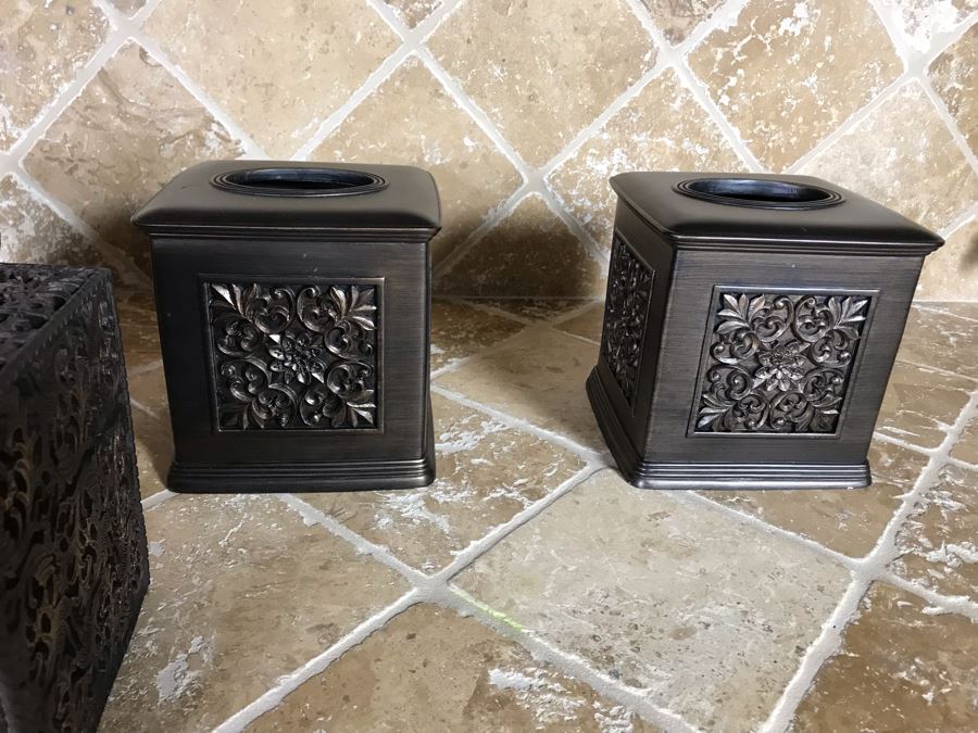 Set Of Five Tissue Box Covers And Lidded Jar [Photo 7]