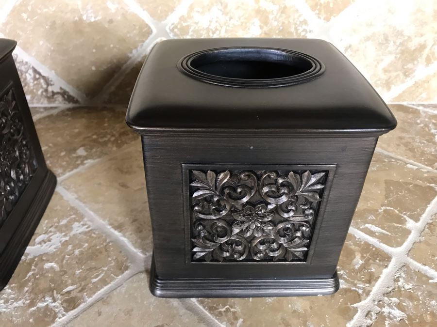 Set Of Five Tissue Box Covers And Lidded Jar [Photo 8]