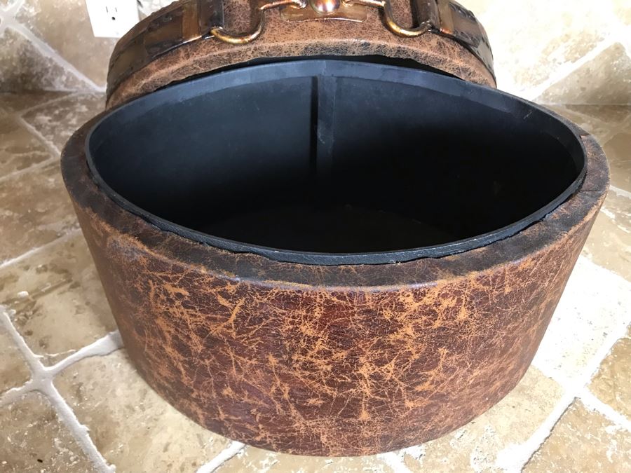 Decorative Lidded Belt Box 15W X 11D X 9.5H Retails $58 [Photo 4]