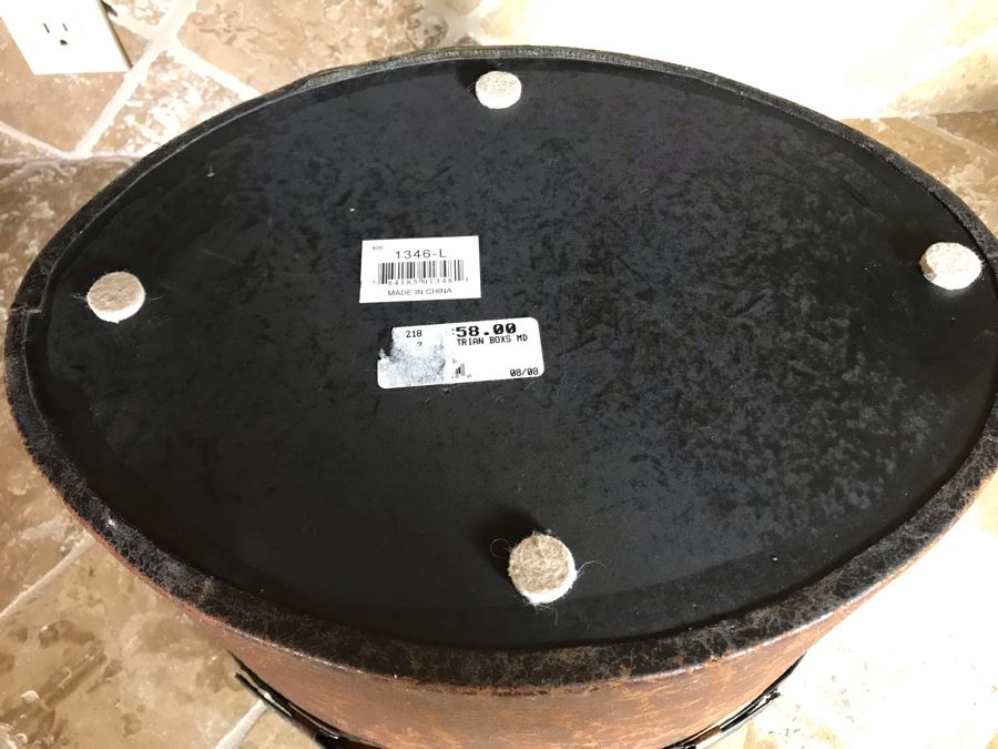 Decorative Lidded Belt Box 15W X 11D X 9.5H Retails $58 [Photo 5]