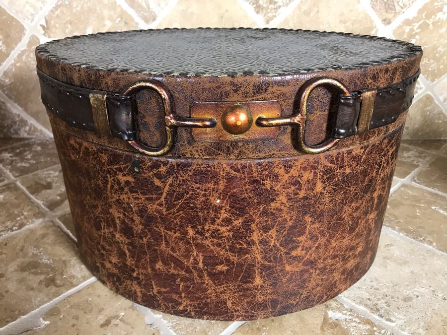 Decorative Lidded Belt Box 15W X 11D X 9.5H Retails $58 [Photo 3]