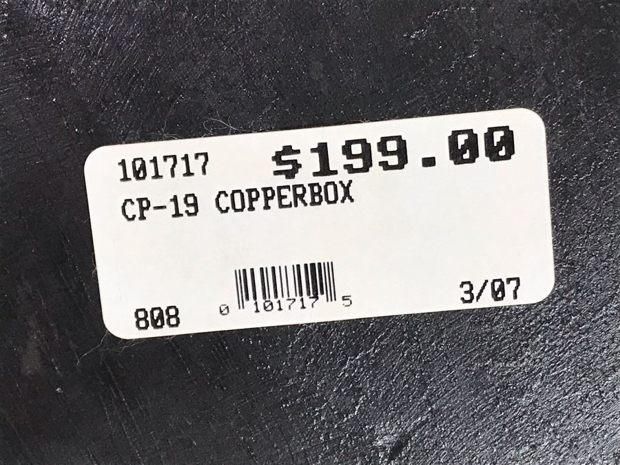 Copper And Brass Decorative Hinged Box With Peacock Finial From Ronita Smith Collection 16W X 16D X 15H Retails $199 [Photo 12]