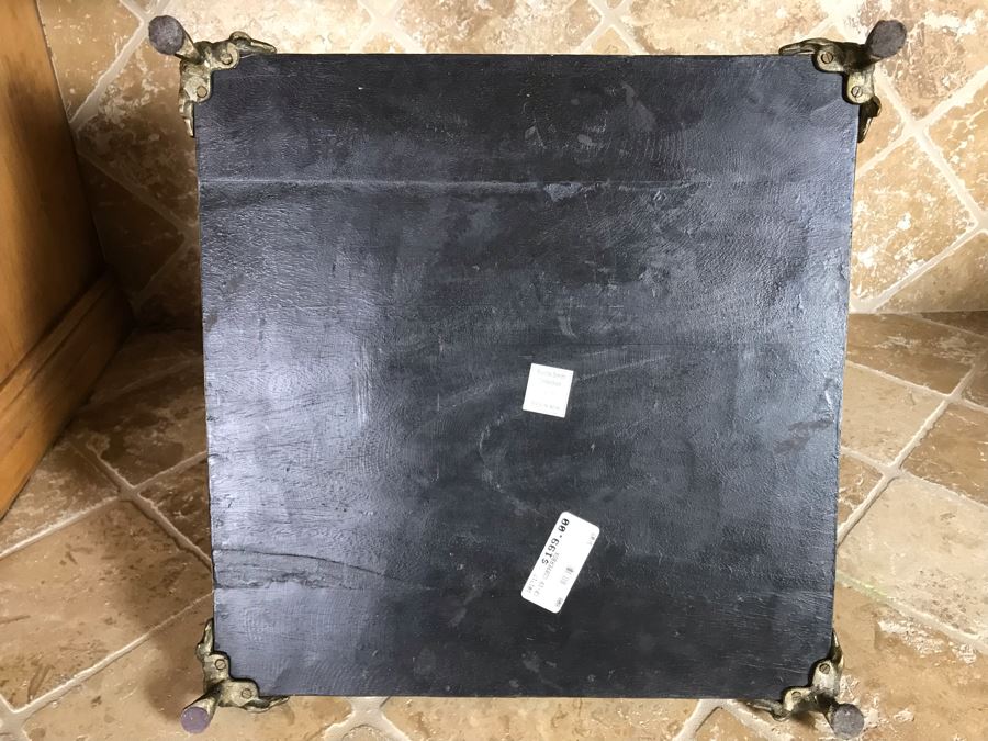 Copper And Brass Decorative Hinged Box With Peacock Finial From Ronita Smith Collection 16W X 16D X 15H Retails $199 [Photo 10]