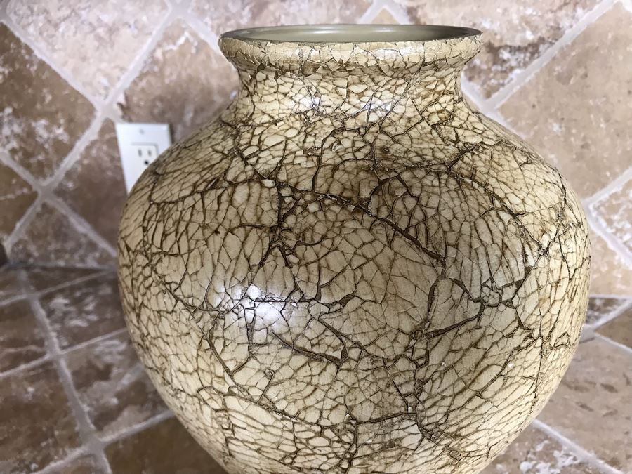 Decorative Crackled Vase 10W X 13H [Photo 3]