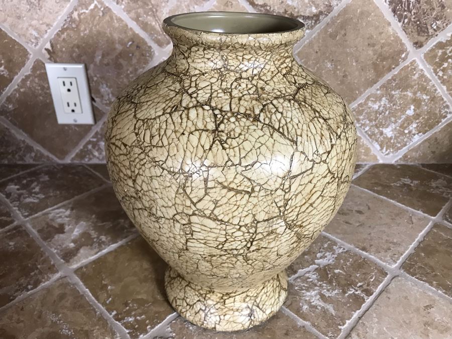 Decorative Crackled Vase 10W X 13H [Photo 2]