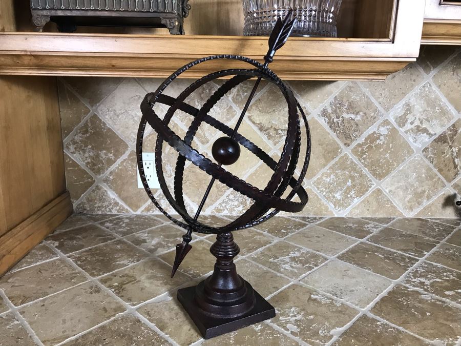 Decorative Metal Arrow Armillary Sphere Sundial 12.5W X 21H Retails $120 [Photo 2]