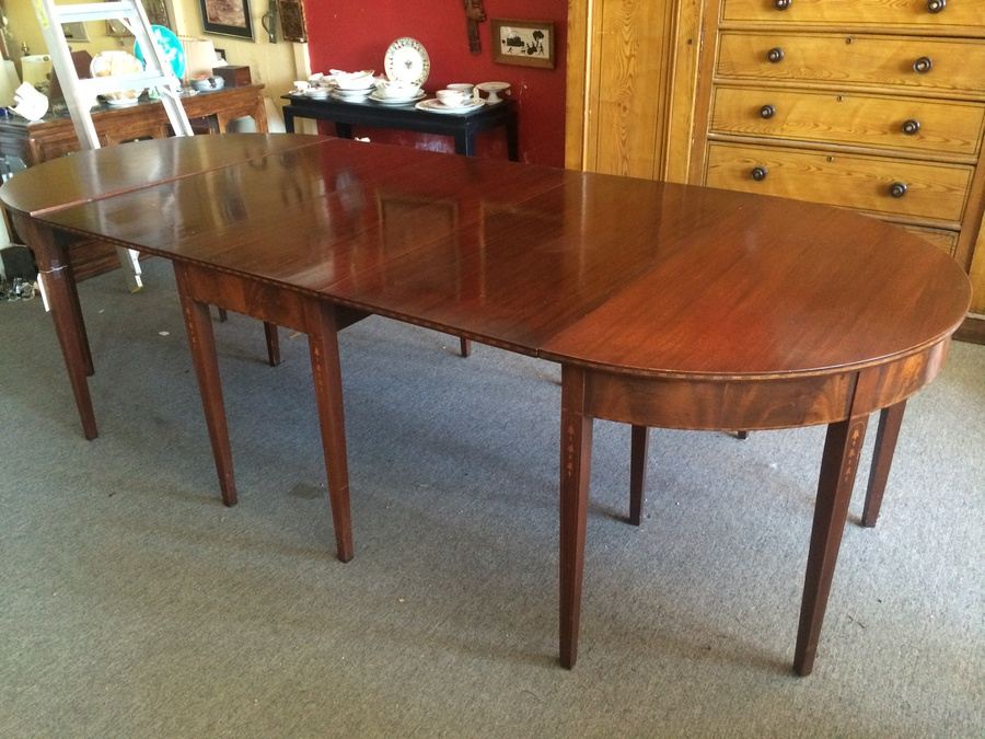 Large Dining Room Gateleg Table with Beautiful Inlay Work