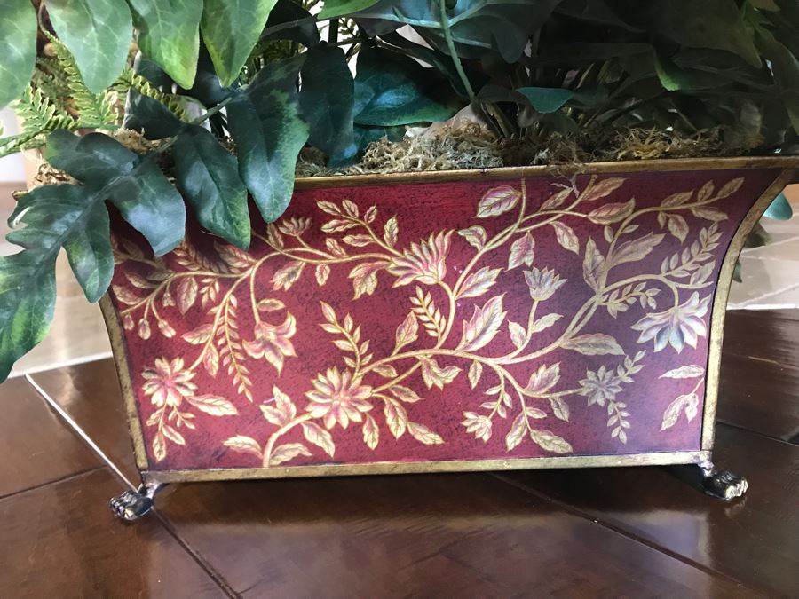 Decorative Faux Birds Of Paradise Plants In Rectangular Metal Planter 36W X 30H [Photo 5]