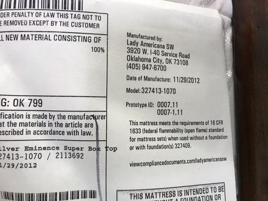 Lexington Furniture Pine Lakes Cal King Bed With Lady Americana Silver Collection Nobility Cal King Mattress (Guest Bed Rarely Used) And High End Bedding 84W X 96L X 71H (PICK UP FROM HOME) Retails $4,500+ [Photo 14]