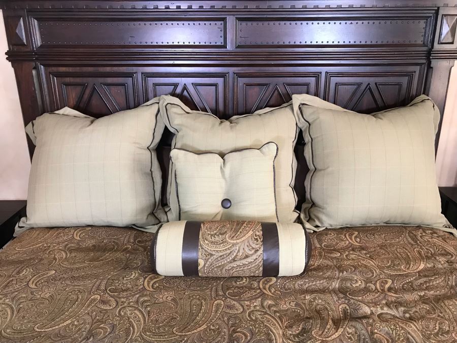 Lexington Furniture Pine Lakes Cal King Bed With Lady Americana Silver Collection Nobility Cal King Mattress (Guest Bed Rarely Used) And High End Bedding 84W X 96L X 71H (PICK UP FROM HOME) Retails $4,500+ [Photo 6]