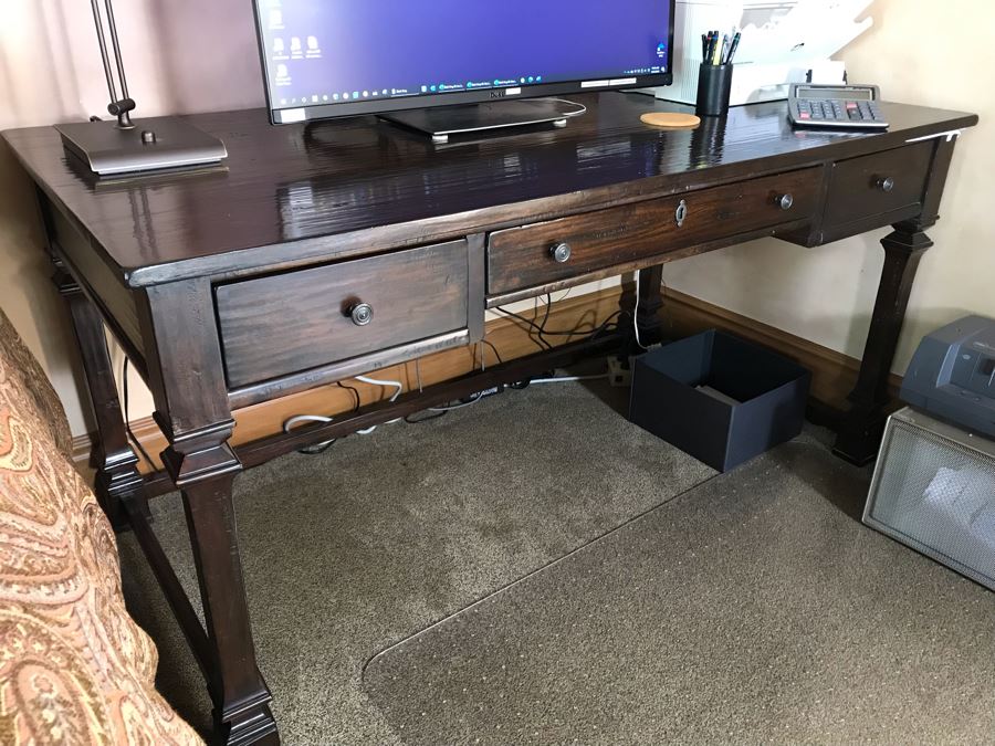 Bernhardt Wooden Desk 62W X 32D X 31H Retails $1,250 [Photo 4]