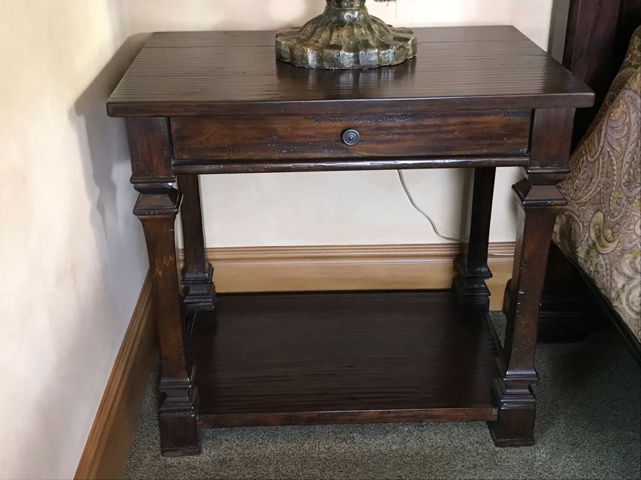 Bernhardt Wooden Nightstand Side Table With Drawer 29.5W X 19.5D X 27.5H Retails $660 [Photo 3]