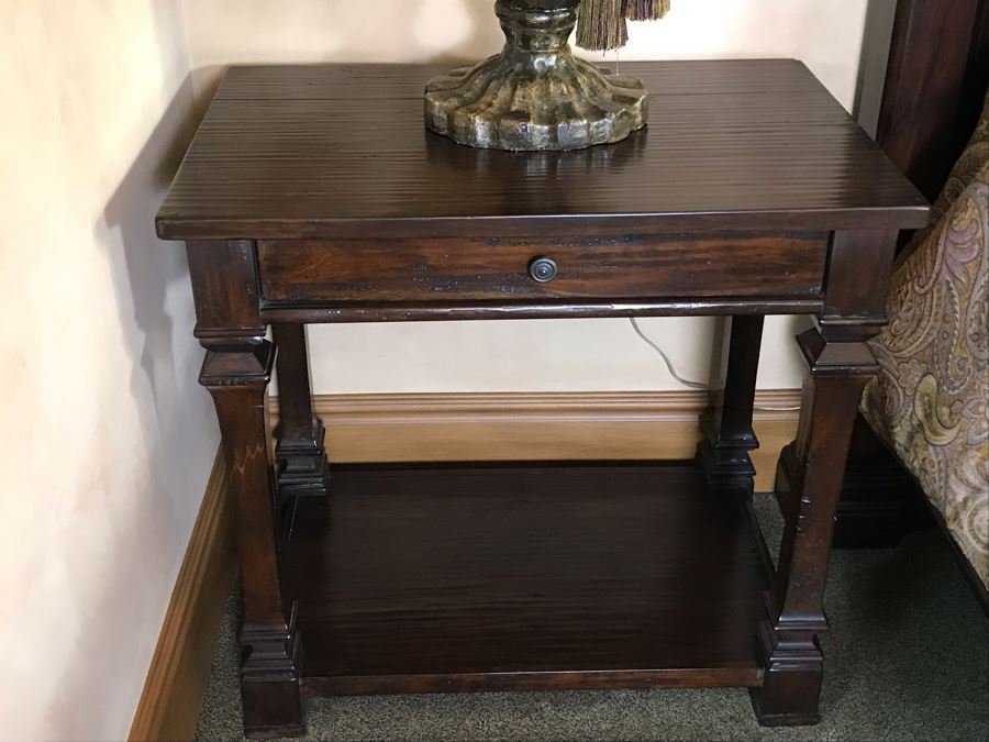 Bernhardt Wooden Nightstand Side Table With Drawer 29.5W X 19.5D X 27.5H Retails $660 [Photo 4]