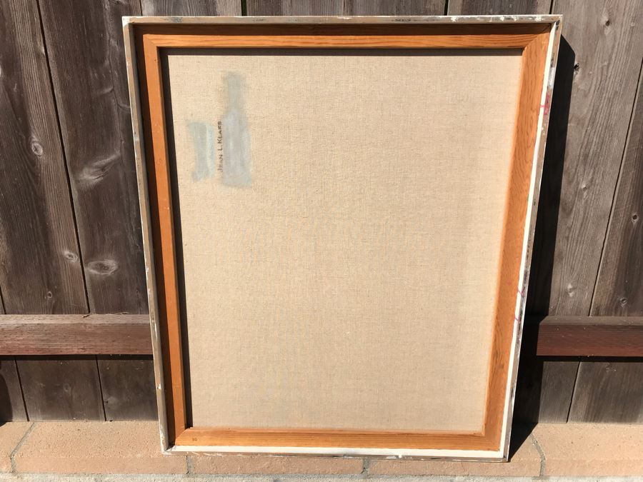 Original Jean Klafs Abstract Expressionist Framed Painting On Canvas 30 X 36 [Photo 9]