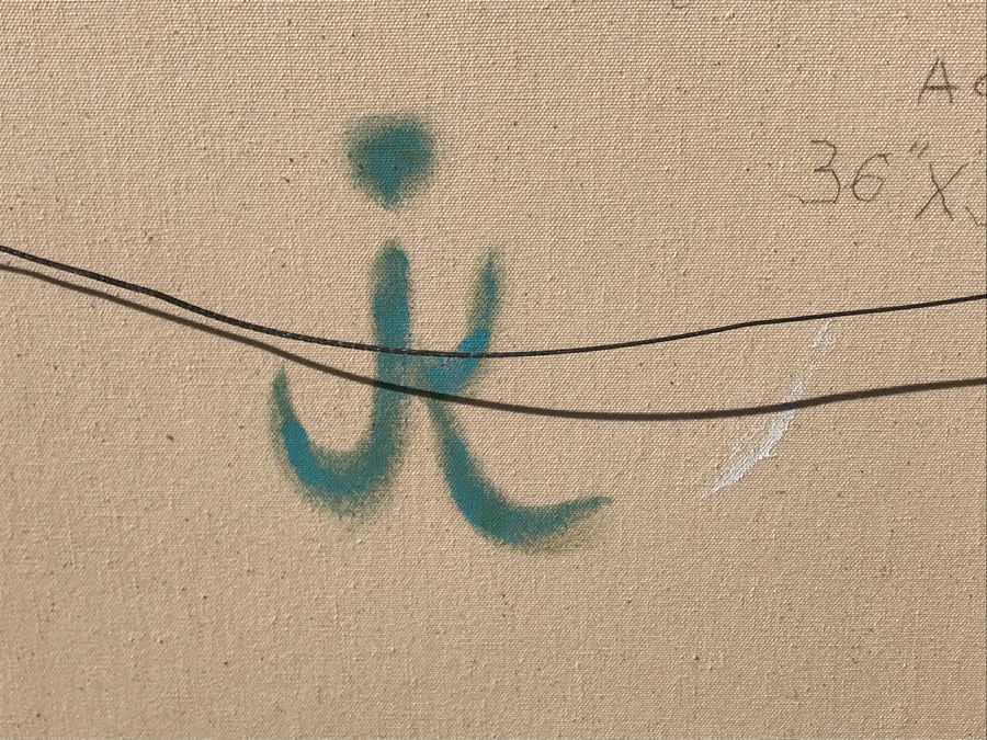 Original Jean Klafs Abstract Expressionist Painting On Canvas Titled 'Antigua Woman' 36 X 36 [Photo 11]