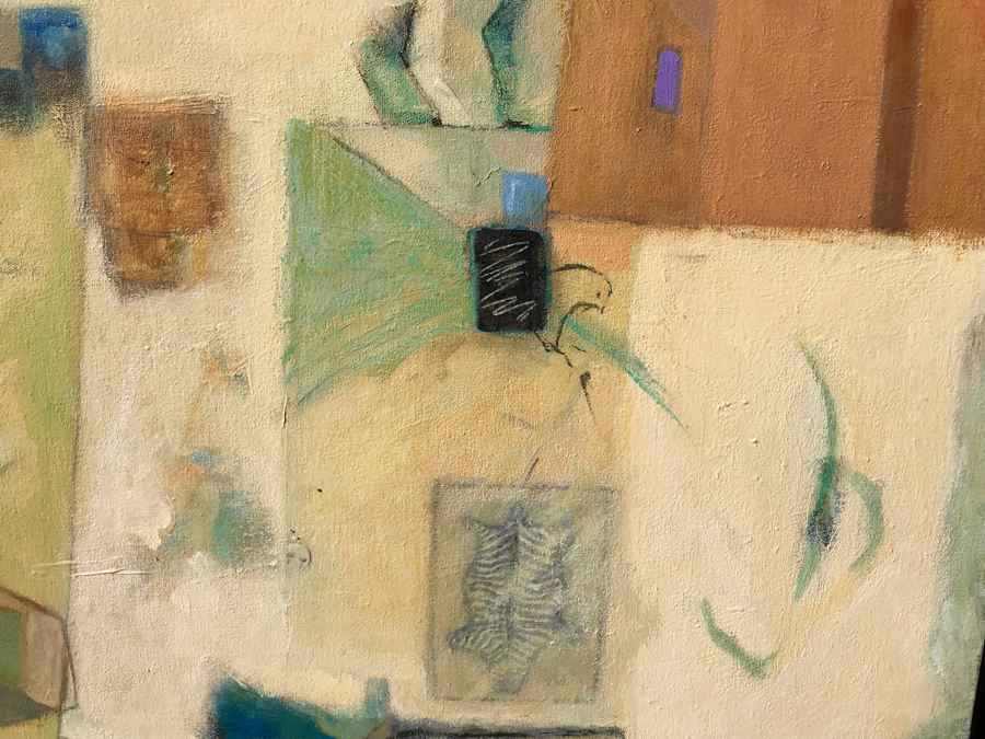 Original Jean Klafs Abstract Expressionist Painting On Canvas Titled 'Abstract' 30 X 40 [Photo 6]