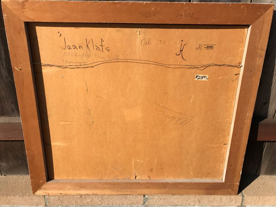 Original Jean Klafs Abstract Expressionist Framed Painting On Board Titled 'Phantasmagoria' 24 X 28 [Photo 9]