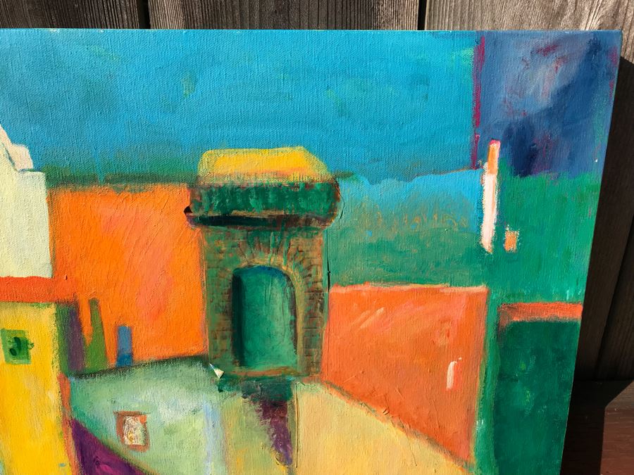 Original Jean Klafs Abstract Expressionist Mixed Media Painting On Canvas 24 X 24 [Photo 4]