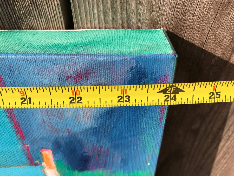 Original Jean Klafs Abstract Expressionist Mixed Media Painting On Canvas 24 X 24 [Photo 10]