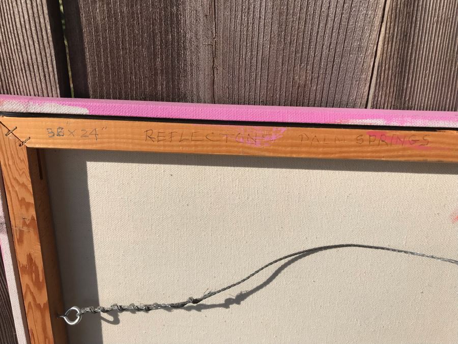 Original Jean Klafs Abstract Expressionist Painting On Canvas Titled 'Reflections' 36 X 24 [Photo 8]