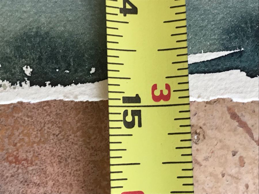 Original William (Bill) Ahrendt Arizona Artist Landscape Watercolor Painting On Paper Signed Titled 'Milk Ranch Rim' 22 X 15 [Photo 8]