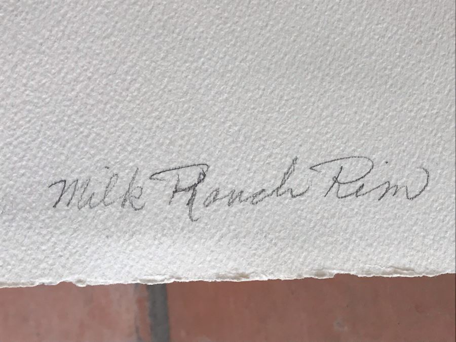 Original William (Bill) Ahrendt Arizona Artist Landscape Watercolor Painting On Paper Signed Titled 'Milk Ranch Rim' 22 X 15 [Photo 9]