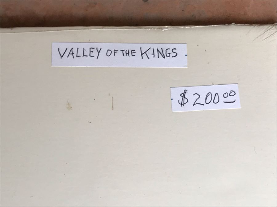 Original Jean Klafs Abstract Expressionist Framed Watercolor Painting On Paper Titled 'Valley Of The Kings' 20.5 X 14 [Photo 9]