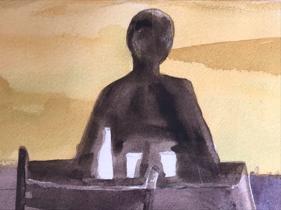 Original Jean Klafs Abstract Expressionist Framed Watercolor Painting On Paper Titled 'Valley Of The Kings' 20.5 X 14 [Photo 7]