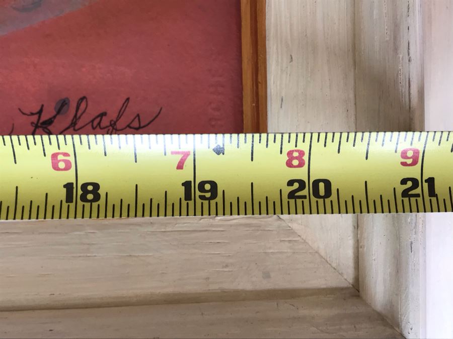 Original Jean Klafs Abstract Expressionist Framed Painting On Paper 20 X 16 [Photo 9]