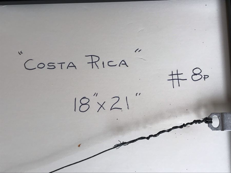 Original Jean Klafs Abstract Expressionist Framed Monotype On Paper Titled 'Costa Rica' 18 X 21 [Photo 11]