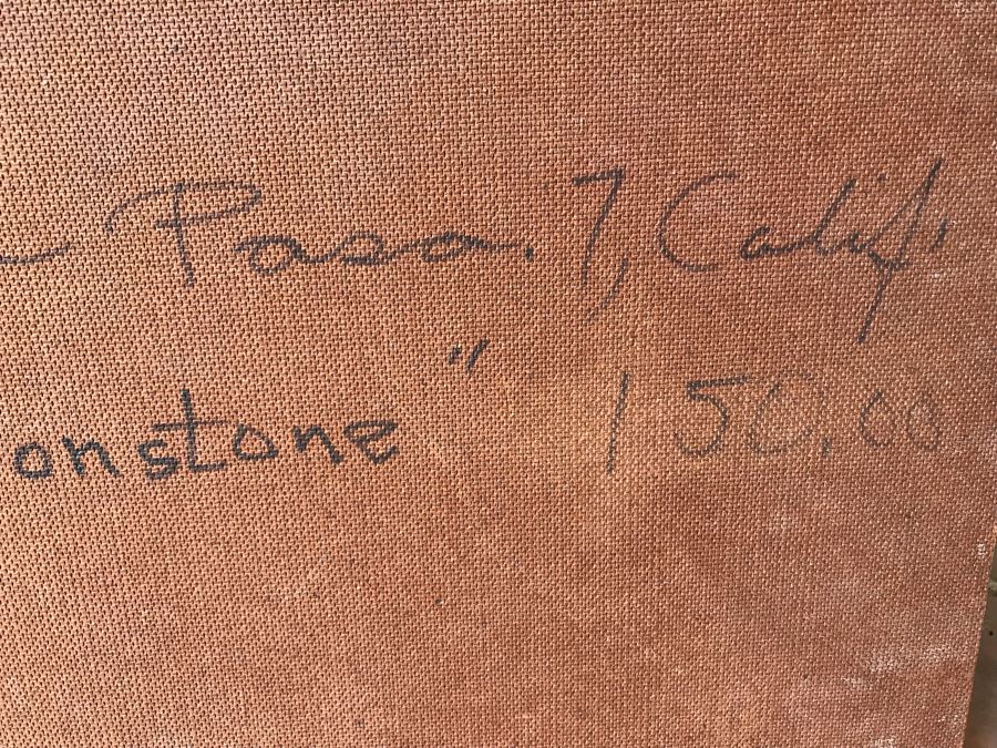 Original Jean Klafs Abstract Expressionist Painting On Board Titled 'Moods In Ironstone' 29 X 14 [Photo 9]