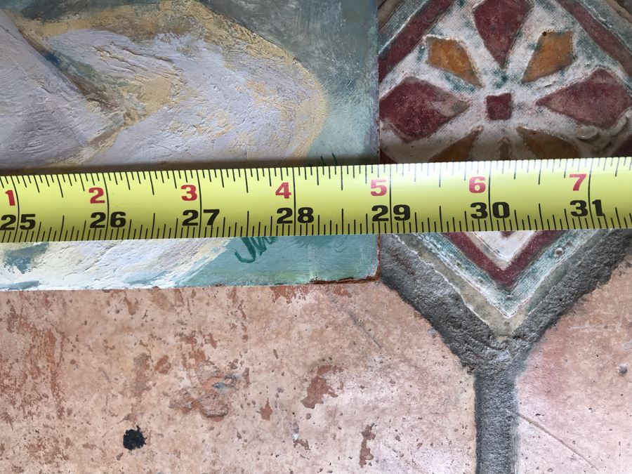 Original Jean Klafs Abstract Expressionist Painting On Board Titled 'Moods In Ironstone' 29 X 14 [Photo 10]