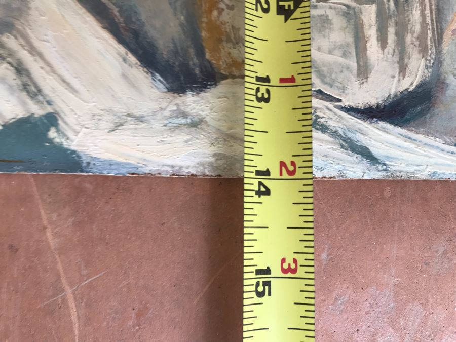 Original Jean Klafs Abstract Expressionist Painting On Board Titled 'Moods In Ironstone' 29 X 14 [Photo 11]