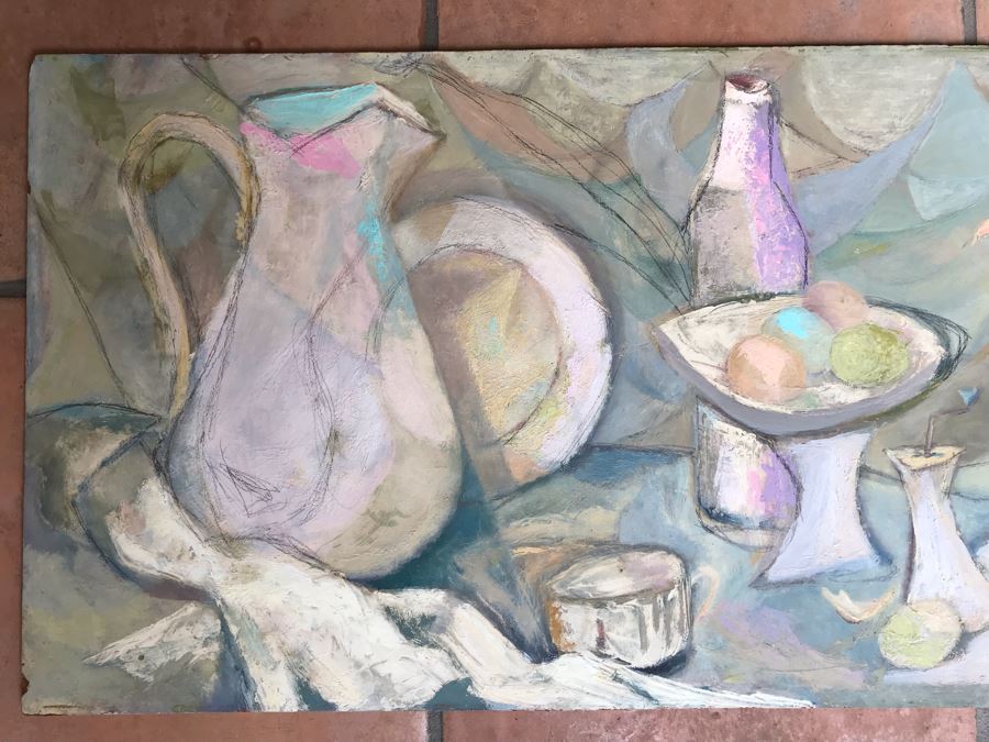 Original Jean Klafs Abstract Expressionist Painting On Board Titled 'Moods In Ironstone' 29 X 14 [Photo 2]