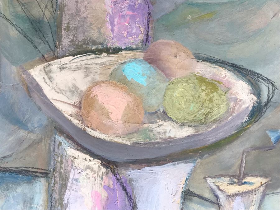 Original Jean Klafs Abstract Expressionist Painting On Board Titled 'Moods In Ironstone' 29 X 14 [Photo 6]