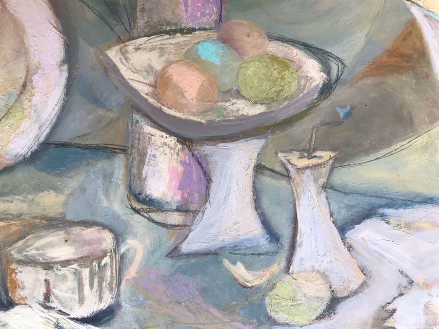 Original Jean Klafs Abstract Expressionist Painting On Board Titled 'Moods In Ironstone' 29 X 14 [Photo 7]