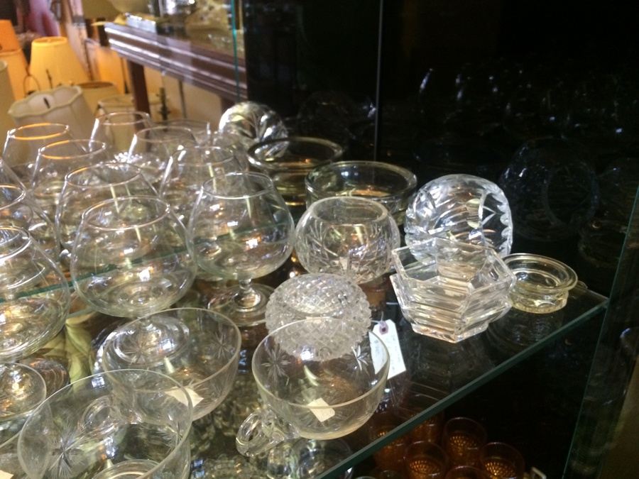 Huge Glass Crystal Lot - Entire Contents of China Cabinet [Photo 16]