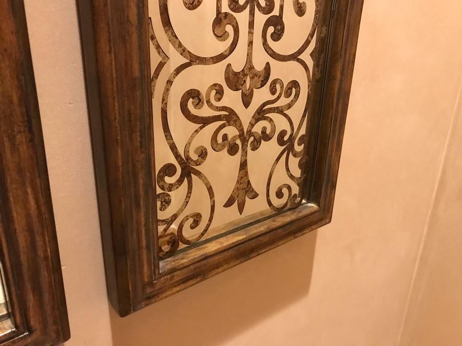 Pair Of Maitland-Smith Designer Wall Mirrors Each Measures 12W X 5'H [Photo 6]