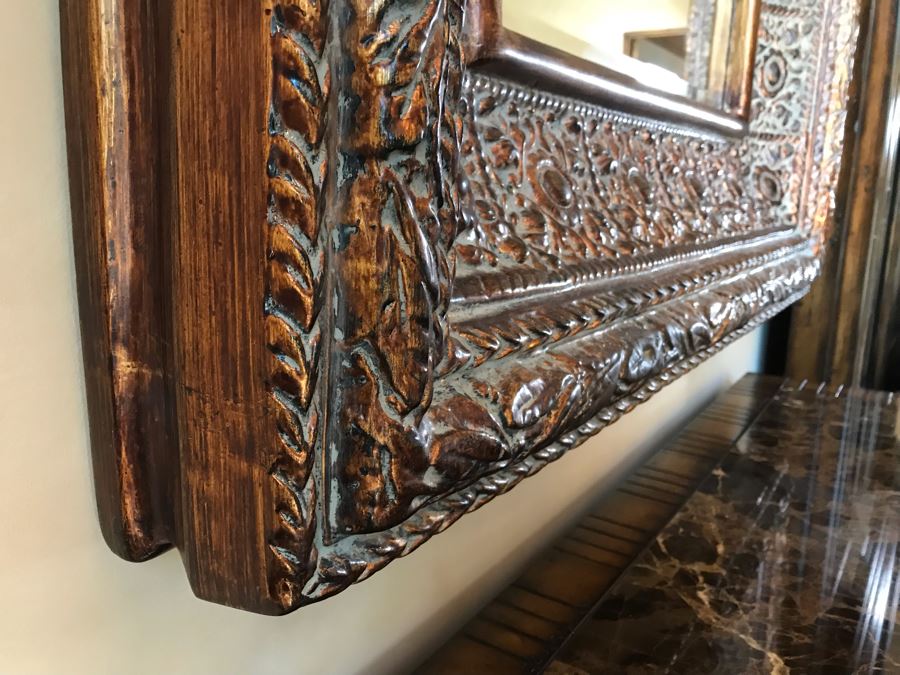 Pair Of Decorative Lightweight (Not Wood) Designer Beveled Glass Mirrors By Stein World, Inc. 41 X 53 Pair Retails $1,340 [Photo 9]