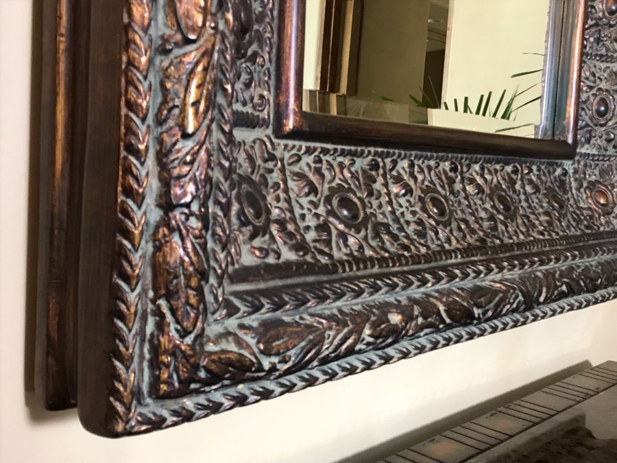 Pair Of Decorative Lightweight (Not Wood) Designer Beveled Glass Mirrors By Stein World, Inc. 41 X 53 Pair Retails $1,340 [Photo 16]